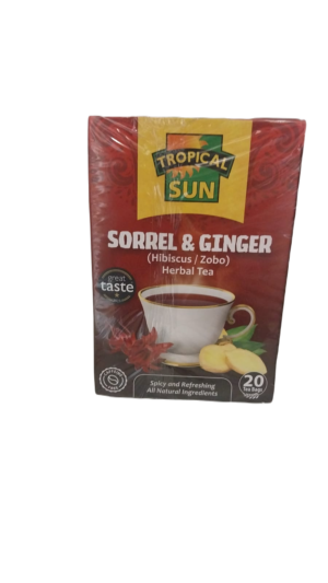 TROPICAL SUN SORREL AND GINGER TEA 20 TEA BAGS